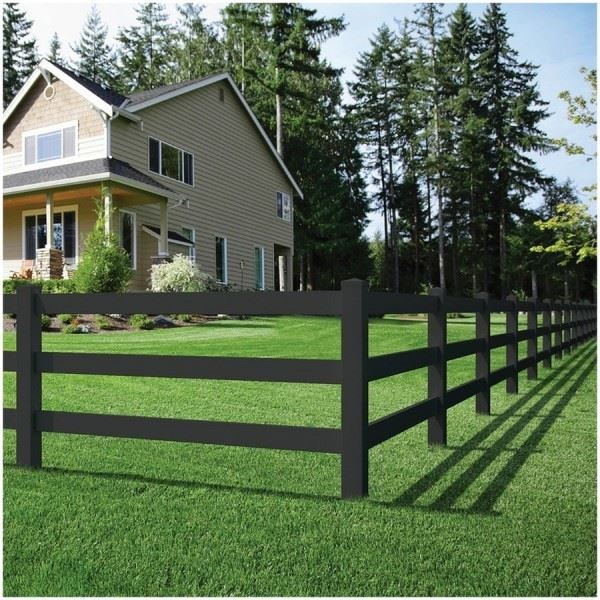 Post And Rail White Fencing