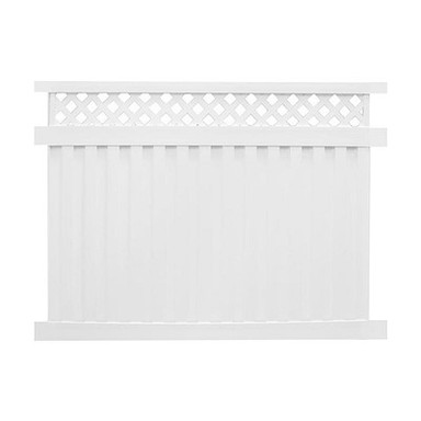 Hvit vinyl privat gjerdepanel